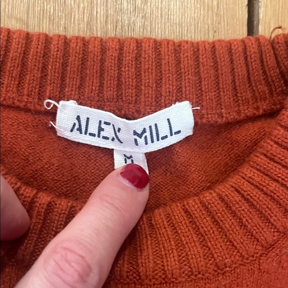 Alex Mill Women's Merino Wool and Cashmere Terracotta Sweater - Picture 2 of 6